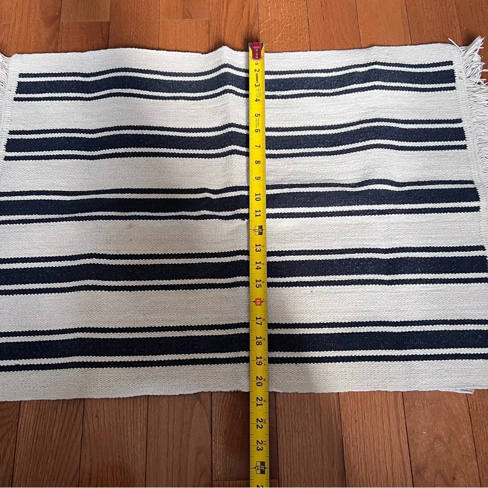 Vintage Ikea Signe Area Rug Scandinavian Design Navy Blue
